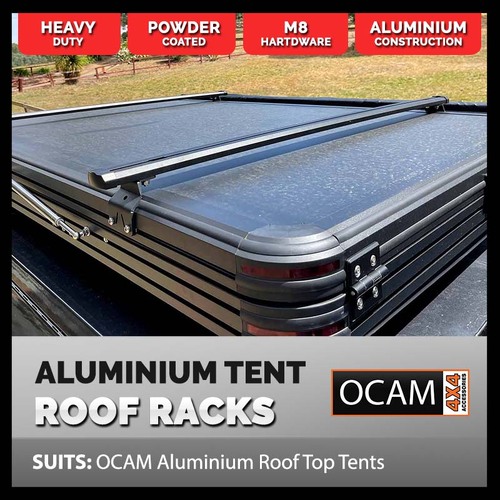 Roof Racks (2pcs) for OCAM Aluminium Hardshell Roof Top Tents, Cross Bars
