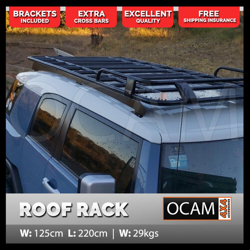 DISCONTINUED - Aluminium Roof Top Tent Rack NO MESH Full Length Alloy