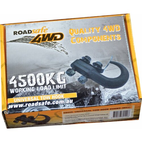 Roadsafe 4WD Heavy Duty Tow Hook Universal 4500kgs Black SB609 SB609