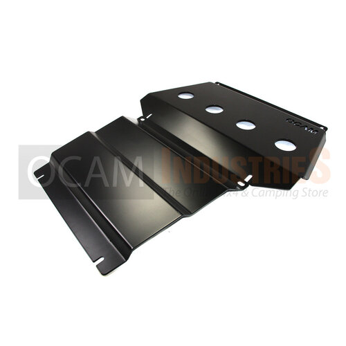 OCAM Steel Bash Plate for Mitsubishi Triton MV 2024-Current,  Front Diff, Sump & Transmission 4mm-Black