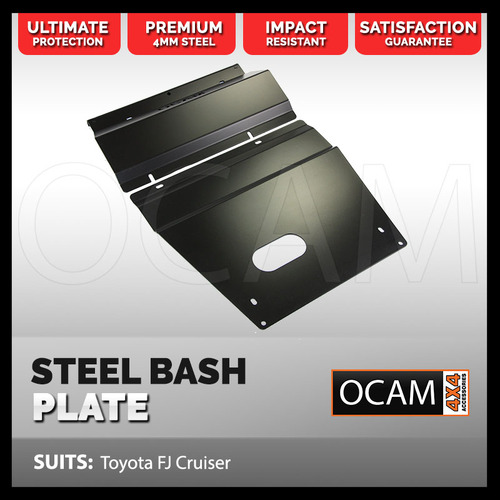 OCAM Steel Bash Plates For Toyota FJ Cruiser 4X4 4WD 4mm Black