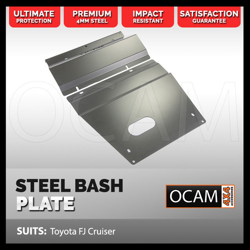 OCAM Steel Bash Plates For Toyota FJ Cruiser 2011-17 4mm Silver