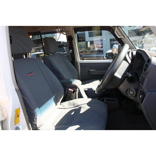 Tuffseat Canvas Seat & Headrest Covers for Toyota Landcruiser 76 Series, GXL & Workmate Wagon, 10/1999-Current