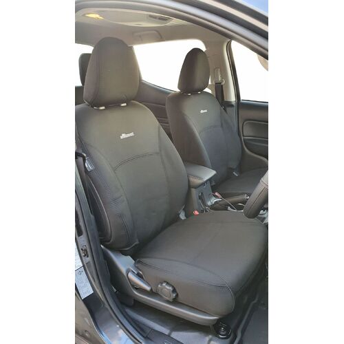 PRE-MADE BUNDLE SPECIAL Wetseat Neoprene Seat, Headrest & Console Covers for Mitsubishi Triton MQ 06/2015-10/2018