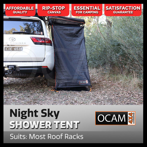 OCAM Night Sky Camping Instant Shower Awning Tent Room, With LED Light, 420D Oxford