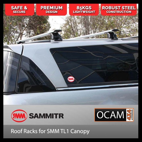 Roof Cross Bars for SMM TL1 Canopy - Brushed Aluminium