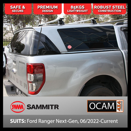 SMM TL1 Deluxe Steel Canopy for Ford Ranger Next-Gen, 06/2022+, Dual Cab