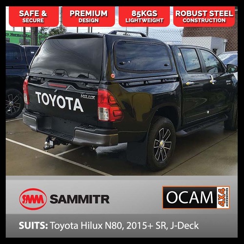 DISCONTINUED - SMM V2 Steel Canopy For Toyota Hilux N80, SR, J-Deck, 2015-11/2025, Dual Cab