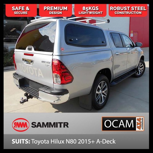 SMM V2 Steel Canopy For Toyota Hilux N80, SR5, A-Deck, 2015-Current, Dual Cab, Dark Blue Mica - 8X8, Electronic