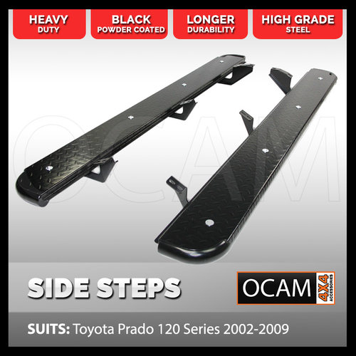 Side Steps for Toyota Prado 120 Series 2002-2009 Heavy Duty 4WD 4X4