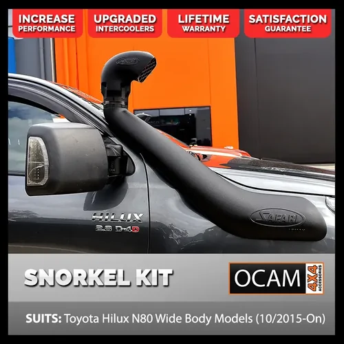 Safari ARMAX Snorkel Kit for Toyota Hilux N80 Wide Body Models (10/2015-On), SS123HP