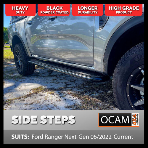 OCAM Heavy Duty Steel Side Steps for Volkswagon Amarok 05/2023+
