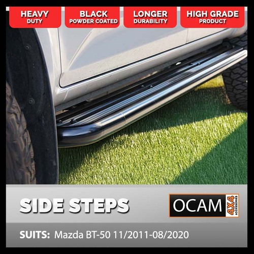 OCAM Heavy Duty Steel Side Steps for Mazda BT-50 11/2011-08/2020