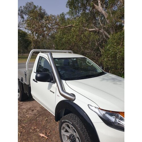 Brushed Stainless Steel Snorkel 4" To Suit Mitsubishi Triton MQ MR 05/2015-2023