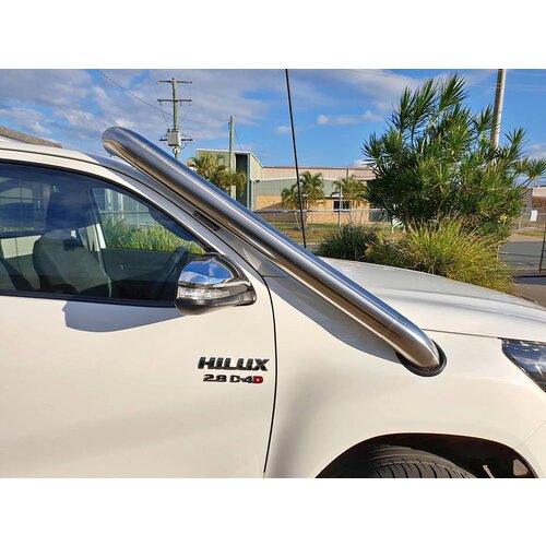 4" Stainless Steel Snorkel Brushed To Suit Toyota N80 Hilux 2015-Current