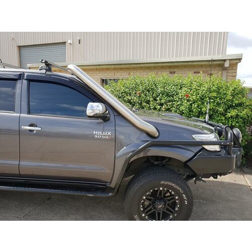 4" Brushed Stainless Steel Snorkel To Suit N70 Toyota Hilux 3.0L D4D Turbo Diesel 2006-2015