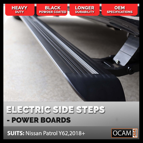 OCAM Power Boards Electric Side Steps for Nissan Patrol Y62, S4-5, 2018-Current