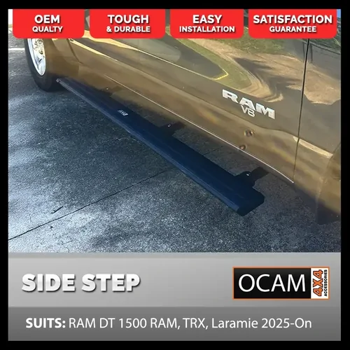 OCAM Power Boards Electric Side Steps for RAM DT 1500 RAM, TRX, Laramie 2025-On