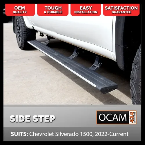 OCAM Power Boards Electric Side Steps for Chevrolet Silverado 1500, 2022-Current