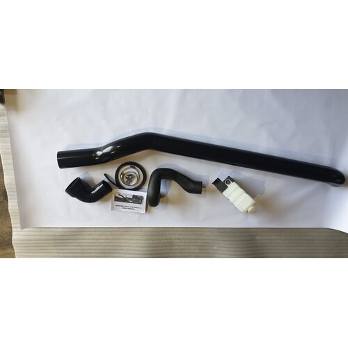 Stainless Steel Snorkel Powdercoat Black 4" To Suit Nissan Navara NP300 with Universal Washer Bottle