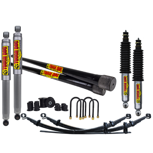 Tough Dog Lift Kit for Ford Ranger PJ, PK, Front: Bullbar & Winch, Shocks: 40mm Adjustable, Rear: Medium 300Kgs+