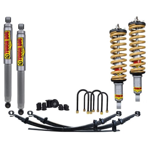 Tough Dog Lift Kit for LDV T60 Max 09/2021-On, Front: Bullbar & Winch, Shocks: 41mm Foam Cell, Assembled, Rear: Comfort 0-300Kgs+