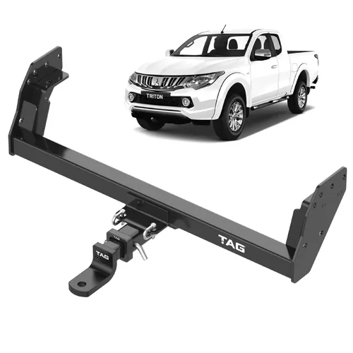TAG Heavy Duty Towbar & Direct Fit Wiring Harness for Mitsubishi Triton ML MN Ute With Step 07/2006-08/2009