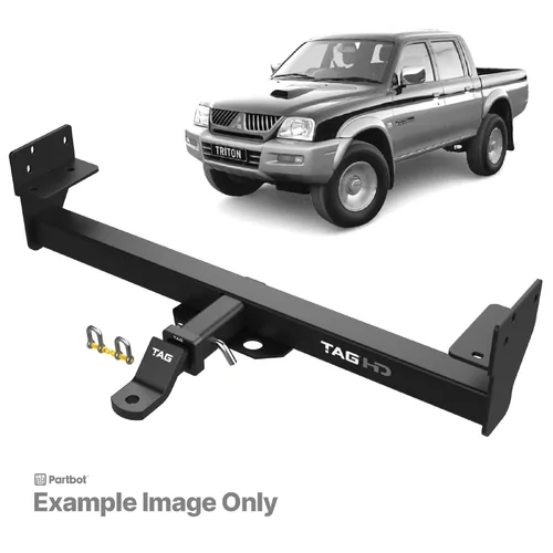 TAG Heavy Duty Towbar & Direct Fit Wiring Harness for Mitsubishi Triton No Bumper 03/1986-12/2006