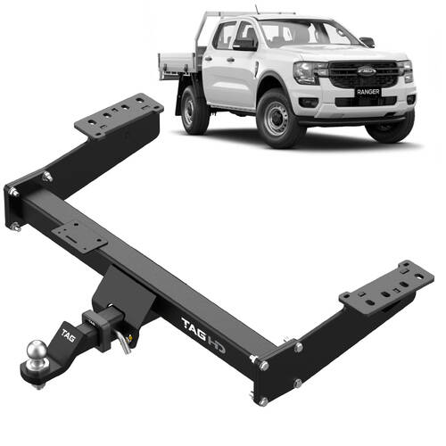 TAG Heavy Duty Towbar for Next-Gen Ford Ranger Extended Trayback 06/2022-On Complete with Tow Ball