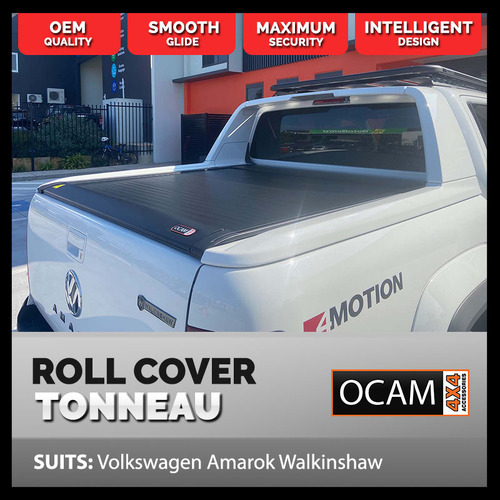 Retractable TonneauRoll Cover For Volkswagen Amarok Walkinshaw, Dual Cab, Electric Roller Shutter, With Sailplane