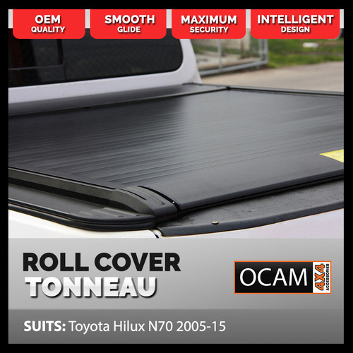 Retractable Tonneau Roll Cover For Toyota Hilux N70 SR 2005-15, Dual Cab, Electric Roller Shutter J-DECK