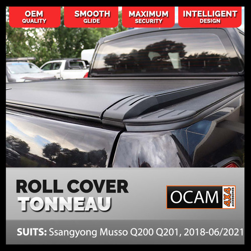 Retractable Tonneau Electric Roll Cover For Ssangyong Musso Q200 Q201, 2018-06/2021, Dual Cab, Electric Roller Shutter