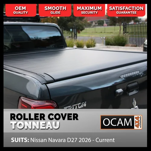 Electric Aluminium Retractable Tonneau Cover for Nissan Navara 2026 - Current, Dual Cab, With Remote
