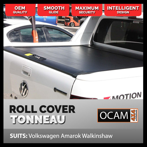 Retractable Tonneau Roll Cover For Volkswagen Amarok Walkinshaw, Dual Cab, Manual Roller Shutter, With Sailplane