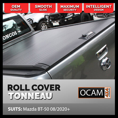 Retractable Tonneau Manual Roll Cover For Mazda BT-50, 09/2020+, Dual Cab, Roller Shutter