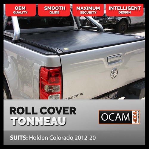 Retractable Tonneau Manual Roll Cover For Holden Colorado, 2012-20, Dual Cab, Roller Shutter