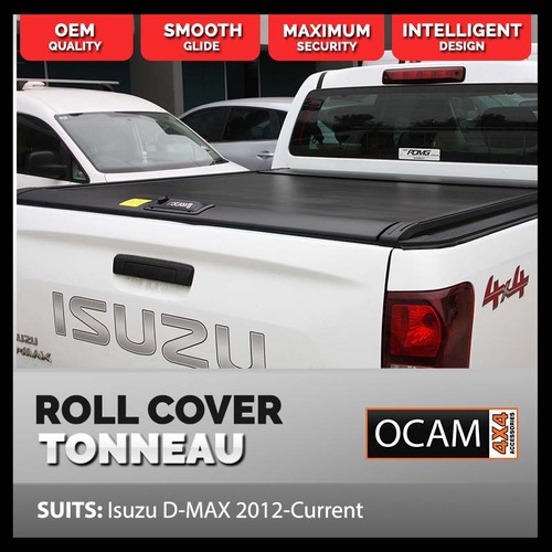 Retractable Tonneau Manual Roll Cover For Isuzu D-MAX, 2012-23, Dual Cab, Roller Shutter