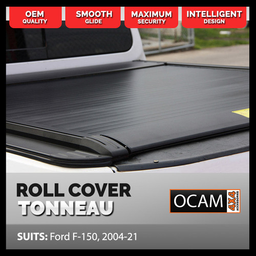 Retractable Tonneau Roll Cover For Ford F-150, 5.5', 2004-21, Manual Roller Shutter F150
