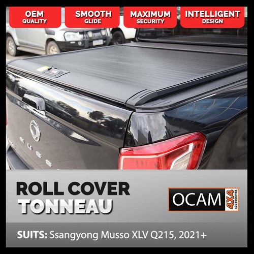 Retractable Tonneau Manual Roll Cover For Ssangyong Musso XLV Q215, 2021-2023, Dual Cab, Roller Shutter