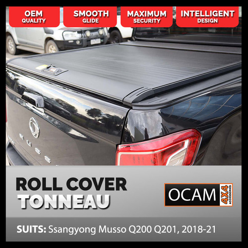 Retractable Tonneau Manual Roll Cover For Ssangyong Musso Q200 Q201, 2018-2021, Dual Cab, Roller Shutter