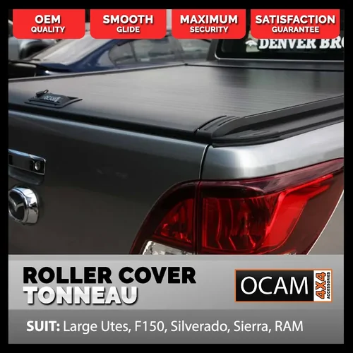 Retractable Manual Tonneau Cover Roller Shutter For Ford Ranger PX PXMKII PXMKIII 2011-06/2022, XL, XLS, XLT, Raptor, Dual Cab