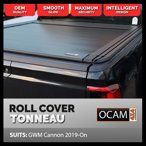 Retractable GEN2 Tonneau Roller Cover For GWM Cannon 2019+, Electric Roller Shutter