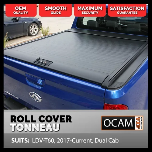 LDV T60 2017–Current, Retractable Tonneau Cover – Manual Roller, CMM