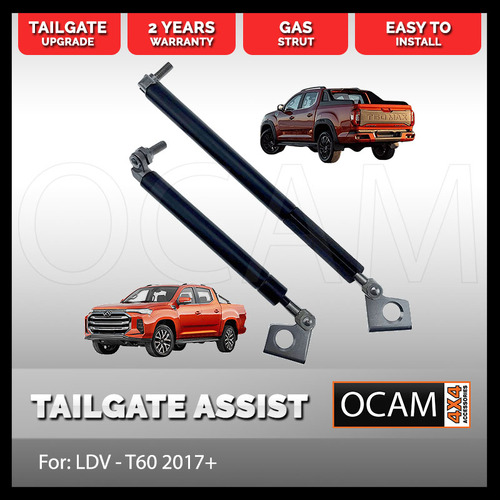 OCAM Tailgate Assist Strut Kit for LDV T60 2017-23, Easy-Up & Slow-Down