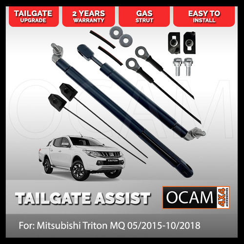 OCAM Tailgate Assist Strut Kit for Mitsubishi Triton MQ 05/2015-10/2018, Easy-Up & Slow-Down
