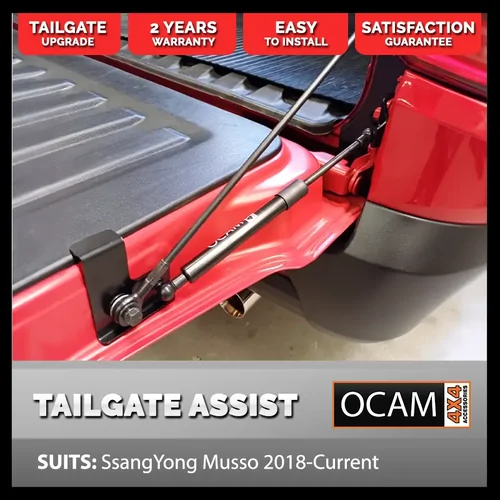 OCAM Tailgate Assist Strut Kit for SsangYong Musso 2018-Current, Easy-Up & Slow-Down