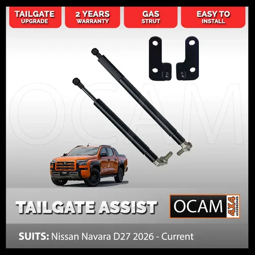 OCAM Tailgate Assist Strut Kit for Nissan Navara D27 2026 - Current, Easy-Up & Slow-Down