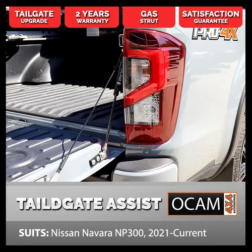 OCAM Tailgate Assist Strut Kit for Nissan Navara NP300, 2021-Current, Pro-4x, Easy-Up & Slow-Down