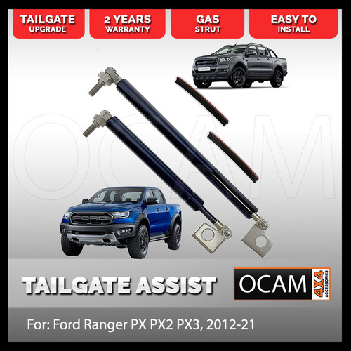 OCAM Tailgate Assist Strut Kit Easy-Up & Slow-Down for Ford Ranger PX, MKII, MKIII, 2011-06/2022