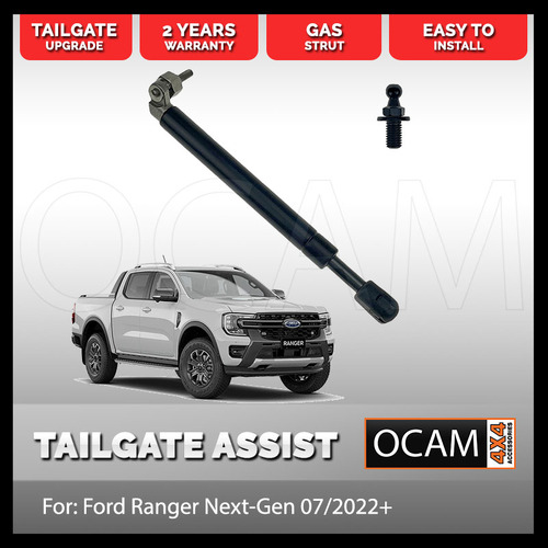 OCAM Tailgate Assist Strut Kit (Slow Down) for Ford Ranger Next-Gen 07/2022+ 